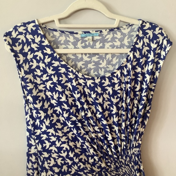 Anthropologie brand Leifnotes blue dove dress size small - Picture 5 of 9